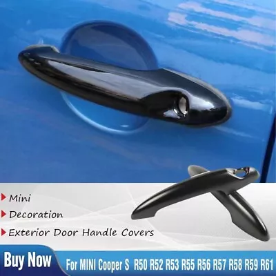 Door Handle Cover GLOSS BLACK 2x For MINI Cooper S R50 R52 R53 R55 R56 • $14.80
