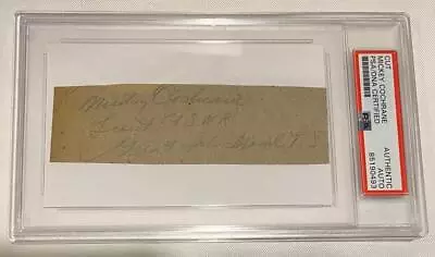 Gordon  Mickey  Cochrane Lt USNR - Signed / Autographed Cut / Page - PSA/DNA • $349.99