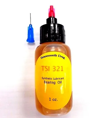 TSI 321 Synthetic Lubricant Reel Oil / Bearing Oil - 1 Oz Bottle W/ Needle Cap • $13.49