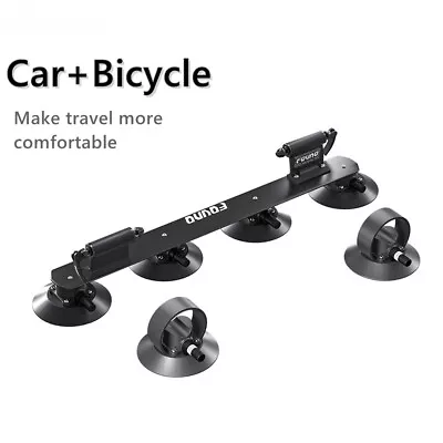 Sucker Bike Rack For Car Roof Suction Cup Bicycle Carrier Roof Rack For 1/2 Bike • $347.44