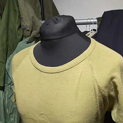 Dutch Army Thermal Cotton Yellow Brown Mustard Undershirt Short Sleeve T Shirt • £9.50