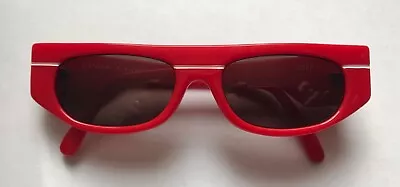 Unisex Red & White   Linda Farrow Vintage  Sunglasses Vgc N.o.s Unworn • £25