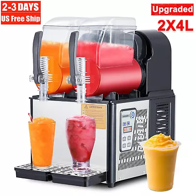 Commercial Slushie Machine Margarita Slush Maker Frozen Drink Machine 4LX 2 Tank • $614.99