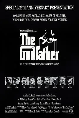 The Godfather (1972) Original Movie Poster  -  25th Anniversary Mylar  -  Rolled • $29.99