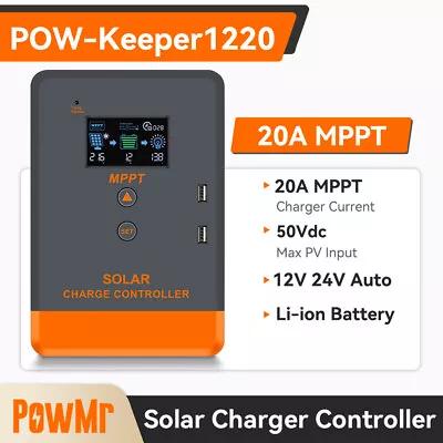 12/24V Auto 20A MPPT Solar Charge Controller Panel RV Battery Regulator Dual USB • $29.99