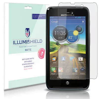 ILLumiShield Matte Screen Protector W Anti-Glare/Print 3x For Motorola ATRIX HD • $10.95