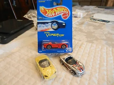 Lot Of 3 Hot Wheel Dodge Viper Rt/10 Col# 210 - 1991  Blue Card • $1.99