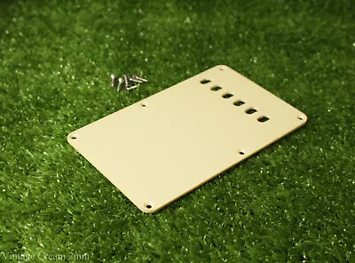 Vintage Style Tremolo Cover Back Plate For Fender Strat - Cream 1 Ply 2mm • $14.25