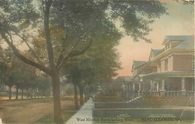 1912 West Mitchell Street Looking West Kendallville Indiana Postcard • $4.99