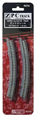 Rokuhan Z Gauge R076 PC Track Canted Rail R270-30° 6 Pieces • $22.31