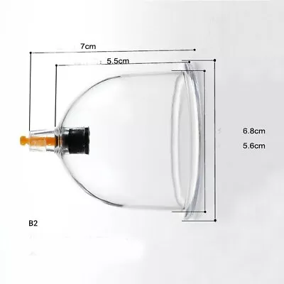 100 X Single Use Plastic Cupping / Hijama Therapy Vacuum Suction Cups B2 Size • £49.99