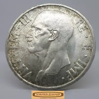 1936-R Italy Silver 5 Lire - #C36033NQ • $9.99