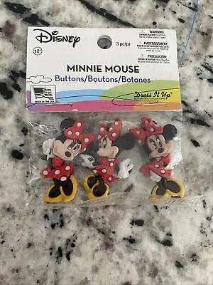Minnie Mouse ~ Disney Licensed Buttons  / Jesse James Dress It Up / Shank Back • $8.46