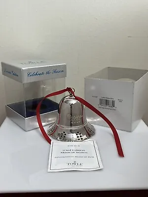🌲 Towle Silversmiths 2003 Silver Plated Pierced Annual Christmas Bell With Box • $15.99