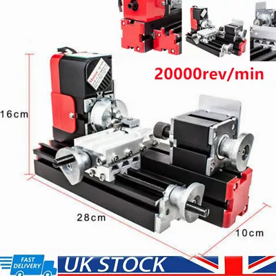 Multi Metal Mini Lathe DIY Wood Model Making Drilling Milling Machine Tools 220V • £175.99