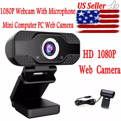 HD 1080P Webcam Mini Computer PC Web Camera With Microphone USB Webcam  • $10.99