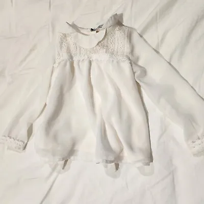 Mayoral Little Girl Blouse Winter White Size 2-3t • $25