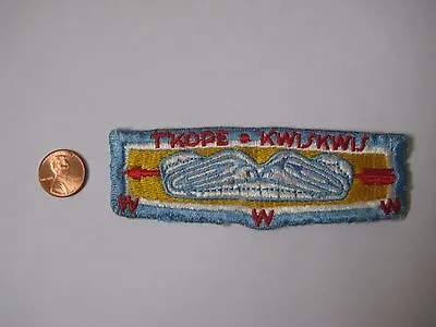 Vtg BSA T'KOPE KWISKWIS Seatle Washington Lodge 502 S1 S2 Conclave OA Flap Patch • $499.99