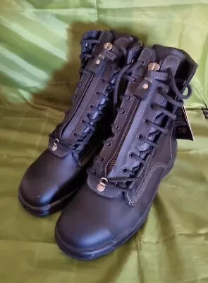  OLIVER STRUCTURAL FIRE FIGHTING BOOTS BLACK LACE UP ZIP UP SIZE 8 New With Tags • $135