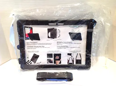 NEW Zenrich IPad 7th Gen Tablet Black Hard Case With Kick Stand Straps 10.5  • $19.99