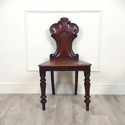 Victorian Mahogany Shield Back Hall Chair - F289 B • £164.50