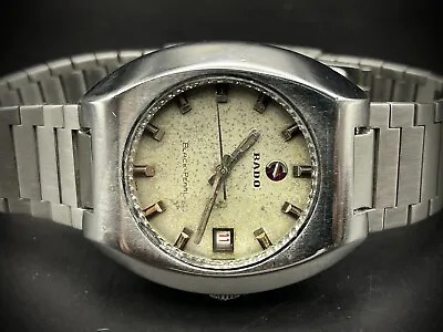 Vintage Watch Rado Black Pearl 35mm Automatic MensWatch Swiss Made • £215