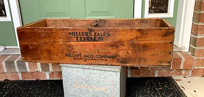 RARE - ORIGINAL - Millers Falls Langdon Acme Mitre Box Saw WOODEN SHIPPING CRATE • $155