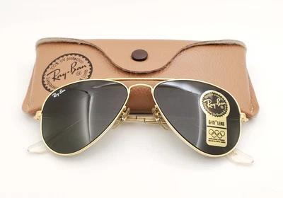 $189.99 • Buy Vintage B&L Ray Ban Bausch & Lomb G15 Gray 52mm Gold Aviator L0207 W/Case