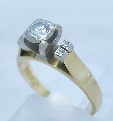 Estate Vintage Jewellery  Solid 18K Gold Diamond Ring Size J 1/2 • £490.22