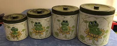 Vintage 1977 Sears Roebuck And Co Neil The Frog Set 4 Pc. Canister Set • $37.50