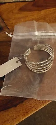 John Lewis Silver Diamante Cuff Bracelet - Brand New • £10
