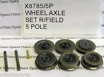 Hornby X8785/5P Small Wheels Axles & Tyres Set For 5 Pole Ringfield Motors • £9.08