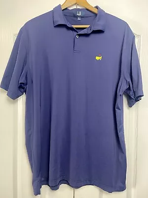 DUNHILL LINKS Polo Button Shirt MASTERS AUGUSTA NATIONAL GOLF CLUB XL Blue EUC • $39.99