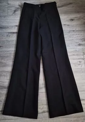 Karen Millen Black Compact Essential Tailored Wide Leg Trouser Size Uk 10 • £24.99