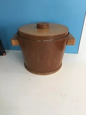 Vintage Light Wood Ice Bucket  • $15