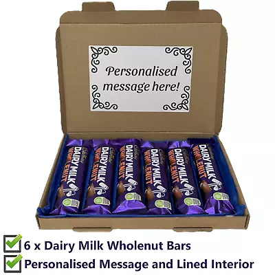 Cadburys Dairy Milk Wholenut Chocolate Gift Hamper Sweet Box W/ Personalisation • £10.99