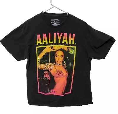 Vtg 2001 Aaliyah Berlin Tour Black T-shirt Short Sleeve Men Medium=Women Large ! • £19.27