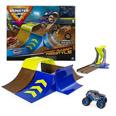 	Monster Jam Official Champ Ramp Freestyle Playset & Son-uva Digger Monster T... • $30.84