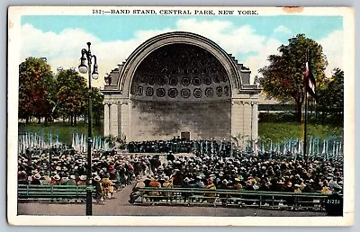 New York NY - Band Stand Central Park - Vintage Postcard - Unposted • $8.49