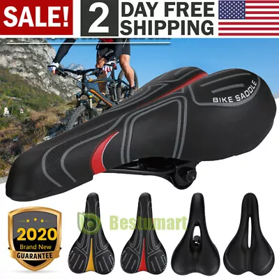 MTB Gel Extra Wide Comfort Saddle Bike Bicycle Cycling Seat Soft Big Cushion Pad • $15.99