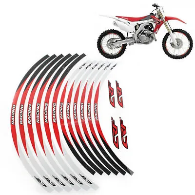 FOR Honda CRF 250L/RALLY CRF 300L / RALLY CRF230L 21  18  Red Rim Wheel Stickers • $17.94