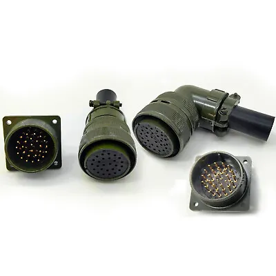 Set 26-pin Military Standard Aviation Plug MS3108A28-12S MS3102A28-12P Connector • $36.82