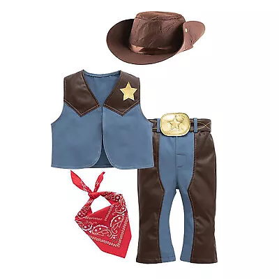 US Kids Boys Cowboy Costume Cosplay Boys Western Cowboy Sets Canival Fancy Dress • $8.18