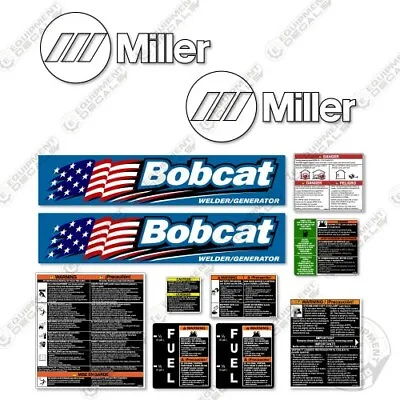 Fits Miller Bobcat 250 Decal Kit Generator (DIESEL VERSION)  7 YEAR 3M VINYL! • $74.95