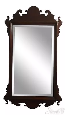 54333EC: CRAFTIQUE Chippendale Mahogany Hanging Wall Mirror • $595