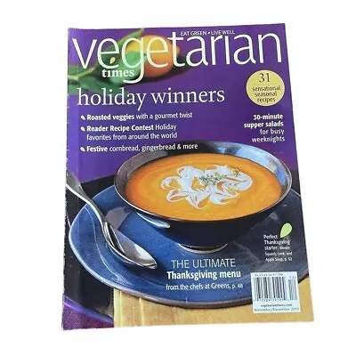 Vegetarian Times Magazine U Nov Dec 2010 Vol 37 No 1 Issue 381 A Green Thanksgiv • $12.99