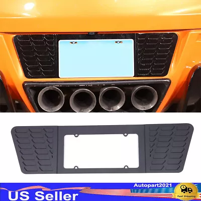 Black Alloy Rear License Plate Filler Panel Fit For Corvette C7 2014-2019 US • $99.99