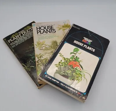 Vintage Gardening 3 Book Lot House Plants Plant Doctor DIY Nonfiction FREE SHIP • $12.50