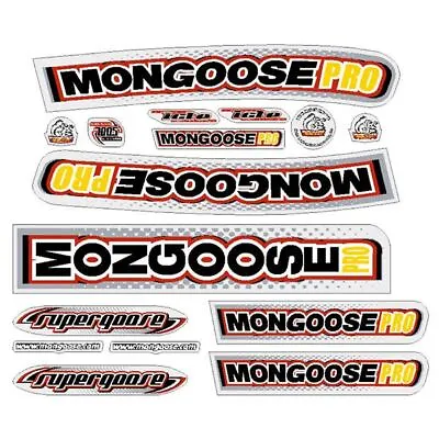 Mongoose - 2000 Supergoose For White Frame - Decal Set - Old School Bmx • $88