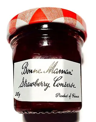 15 X Bonne Maman Strawberry Jam Conserve 30g Mini Small Jar Single Portion Tray  • £12.99